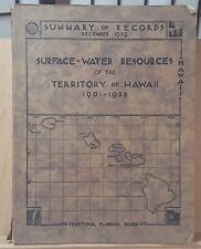 Summary of Records Surface Water Resources of the Territory of Hawaii 1901-1938 segunda mano  Embacar hacia Mexico
