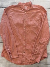 Camisa masculina Gap grande vermelha botão manga longa 100% algodão bolso casual comprar usado  Enviando para Brazil