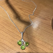 Peridot silver pendant for sale  KNUTSFORD