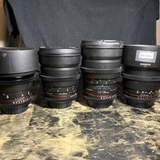 Lente Rokinon Cine Nikon montagem 3.1/14mm+24mm+35mm+85mm T1.5 kit UMC com sombra e tampa comprar usado  Enviando para Brazil