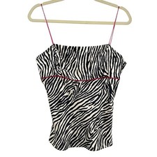 Regata Allen Schwartz estampa zebra seda com detalhes rosa Mobwife Y2K slip comprar usado  Enviando para Brazil