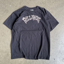 Camisa Vintage Y2K Preta Billabong Fonte Óssea Spellout Grande Surf Skate Anos 90 Tamanho XL comprar usado  Enviando para Brazil