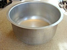 Tanque/tigela separador de creme vintage grande aço inoxidável marca desconhecida 17,25" OD comprar usado  Enviando para Brazil