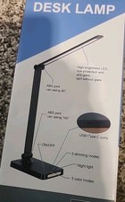 Lâmpada de mesa LED com portas USB, lâmpadas de mesa sensível ao toque para home office com 5 modos de cores comprar usado  Enviando para Brazil