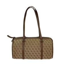 Bolsa de ombro Dooney & Bourke bronzeada barril logotipo assinatura alça dupla vintage comprar usado  Enviando para Brazil