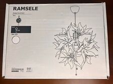 Luminária pendente IKEA RAMSELE, flor, branca ajustável 17" folhas têxteis NOVA NA CAIXA comprar usado  Enviando para Brazil