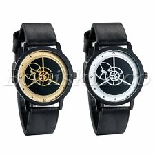 Relógio de pulso masculino feminino clássico pulseira de couro mostrador analógico quartzo redondo, usado comprar usado  Enviando para Brazil