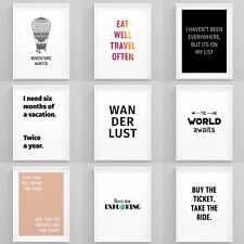Inpirational travel quotes for sale  LONDON
