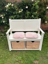 White storage bench for sale  EYE