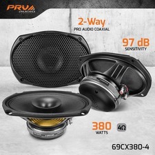  Alto-falante PRV 6x9" 2 vias coaxial alcance total 760W 4 Ohm 69CX380-4 áudio profissional comprar usado  Enviando para Brazil