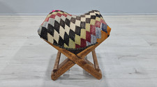 Banqueta turca, banqueta tribal, banqueta kilim, cadeira otomana, decoração de sala de estar, baho comprar usado  Enviando para Brazil