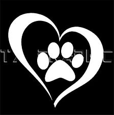 Paw heart decal for sale  Katy