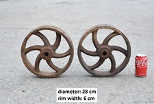 Pair iron wheels for sale  TAUNTON