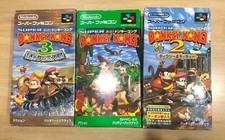 Lote 3 Super Donkey Kong Country 1/2/3 SNES SFC Super Famicom USADO Testado Japão, usado comprar usado  Enviando para Brazil