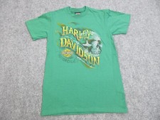 Camisa masculina Harley Davidson pequena verde motoqueiro logotipo caveira comprar usado  Enviando para Brazil
