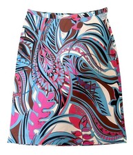 Saia Emilio Pucci Vivara Iride Azul Rosa Branco Tamanho40 US6, usado comprar usado  Enviando para Brazil
