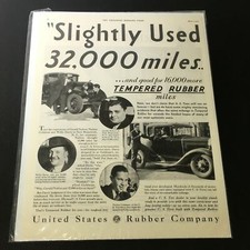 Antigo 7 de abril de 1934 United States Rubber Company borracha temperada milhas impressão anúncio comprar usado  Enviando para Brazil