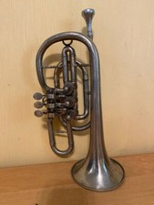 Soviet Trumpet Cornet USSR Musical Wind Instrument Horn Mouthpiece Vintage comprar usado  Enviando para Brazil