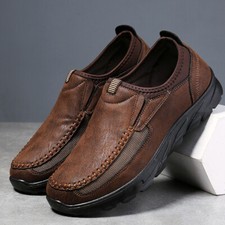 Mens leather slip for sale  BARNET
