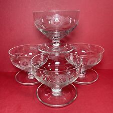 Vintage etched crystal for sale  PETERBOROUGH