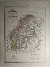 Antica mappa scandinavia usato  Monfalcone