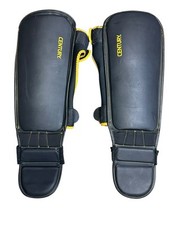 Usado, Century Brave Shin Instep Guards Preto Amarelo Arte Marcial MMA Muay Thai Treinamento comprar usado  Enviando para Brazil