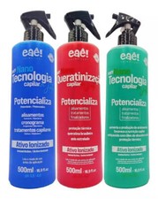 Kit de nanotecnologia Eae Jet melhora ionizador ativo para cabelo 3x500 ml/16,9 fl.oz. comprar usado  Brasil 