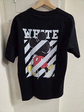 Camiseta preta estampa gráfica Off-White X Mickey algodão ajuste regular P/M/G/XL comprar usado  Enviando para Brazil