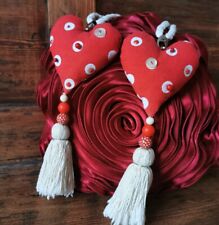 Red spotted heart for sale  CHESTERFIELD