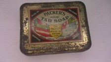 vintage Packer's Tar Sabonete cura dores produto lata recipiente vazio Z151 comprar usado  Enviando para Brazil