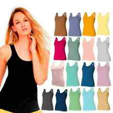 2 PACOTES DE CAMISETAS FEMININAS SEM MANGAS COLETE LISO ELÁSTICO LONGO FEMININO TOP comprar usado  Enviando para Brazil