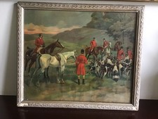 Framed hunting scene for sale  NORWICH