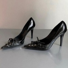 Sapatos femininos estilo gótico bandagem biqueira pontiaguda salto alto slim em sapatos de festa comprar usado  Enviando para Brazil