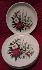 Conjunto de 6 pratos de lanche de sobremesa de porcelana Poinsétia & Holly Natal feriado 7" comprar usado  Enviando para Brazil