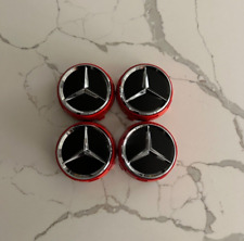 SET OF 4 MERCEDES BENZ RED CENTER CAP 75MM W/ CHROME STAR OEM 0004000900 for sale  Chattanooga