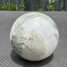 Bola de ágata musgo natural 149G cristal piedras preciosas torre curación decoración regalo segunda mano  Embacar hacia Mexico