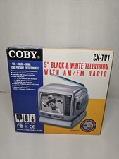 Usado, TV portátil Coby CX-TV1 preto branco 5 polegadas VHF/UHF com rádio AM/FM nova comprar usado  Enviando para Brazil