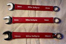 Usado, trio (3) chaves combo Wiha Soft Grip 8mm 9mm 10mm, extremidade aberta e extremidade de caixa de 12 pt comprar usado  Enviando para Brazil