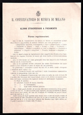 1898 musica conservatorio usato  Verona