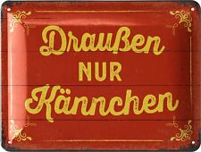Retro Blechschild draußen nur Kännchen, Kaffee Geschenk, Kaffee Schild 15x20cm comprar usado  Enviando para Brazil