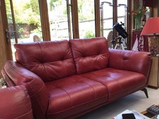 Red leather two for sale  ANDOVER