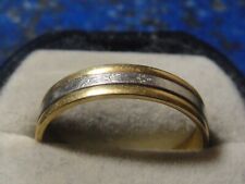 Bague Anneau Alliance Or Jaune et Blanc Gold 18k 750 Poinçons 5,06g T65 comprar usado  Enviando para Brazil