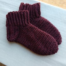 Usado, Botas chinelo de crochê cobertura total personalizadas feitas à mão para encomendar meia grossa quente comprar usado  Enviando para Brazil