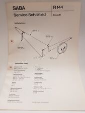 Saba service schaltbild gebraucht kaufen  Hörstel