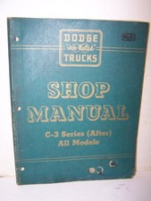 VINTAGE DODGE TRUCKS LOJA MANUAL SÉRIE C-3 TODOS OS MODELOS REPARO SERVIÇO GUIA LIVRO, usado comprar usado  Enviando para Brazil