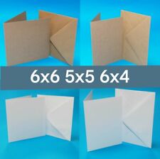 Cartões em branco com envelopes I White Kraft I 5x5" 6x6" 6x4" retângulo quadrado I 300 comprar usado  Enviando para Brazil