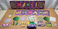 Suprimentos para festa Mardi Gras banner decoração de bolo balões redemoinho pendurado comprar usado  Enviando para Brazil