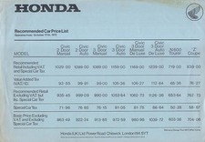 Original price list for sale  BATLEY