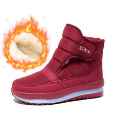 Bota de tornozelo feminina algodão pele quente slip-on bota de neve confortável botas de inverno, usado comprar usado  Enviando para Brazil