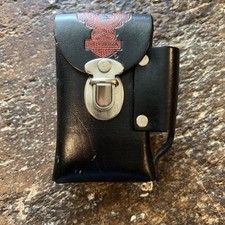 Estojo combo vintage Harley Davidson couro preto cigarro, isqueiro feito nos EUA comprar usado  Enviando para Brazil